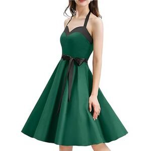 Dressystar Green Pin-Up Dress Rockabilly